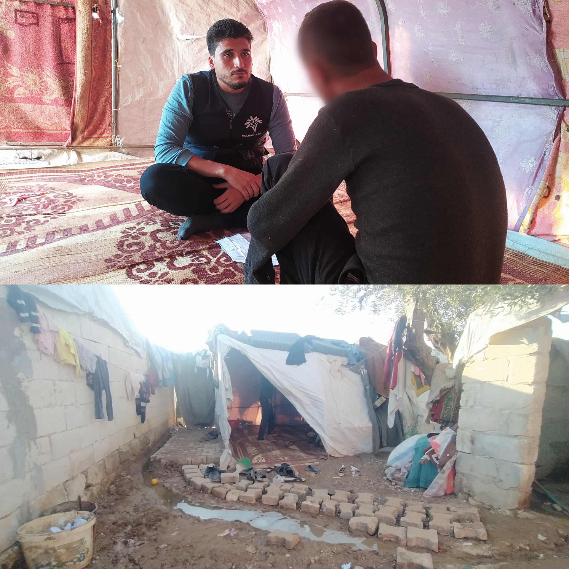 Mustafa and his family face tough circumstances living in their small tent