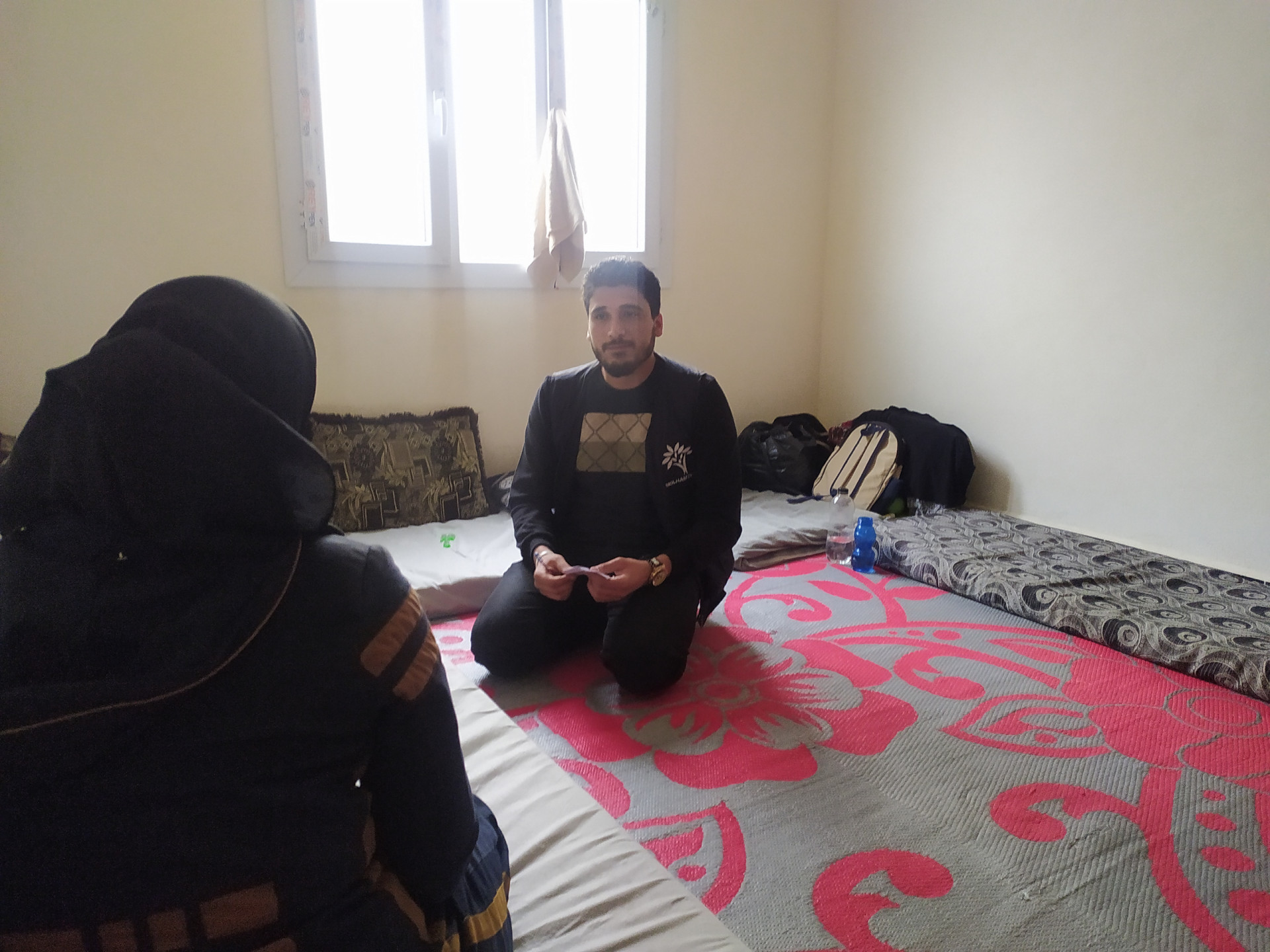 She lives alone with her son after losing her husband, without a provider or income.