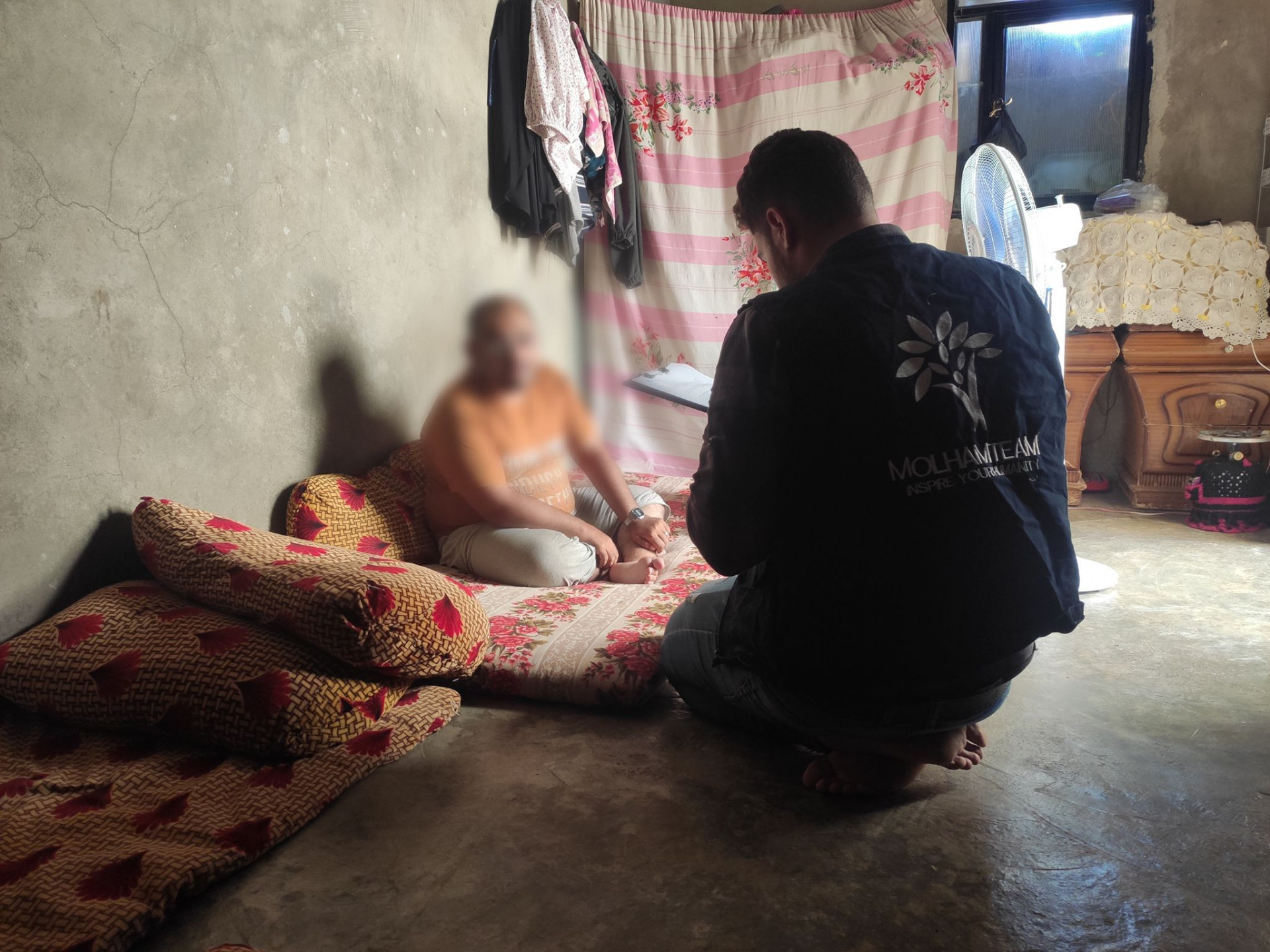 Khalid lives with his wife in dire conditions