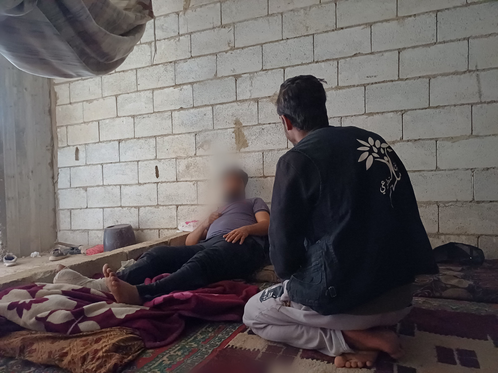 Adel injured during the displacement of Syrians from South Lebanon