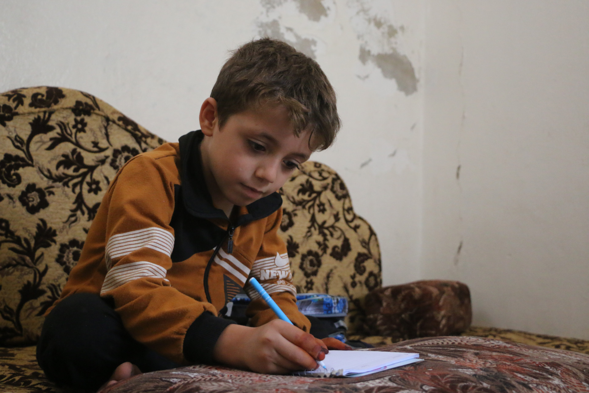Issa is an orphan from the Aleppo countryside