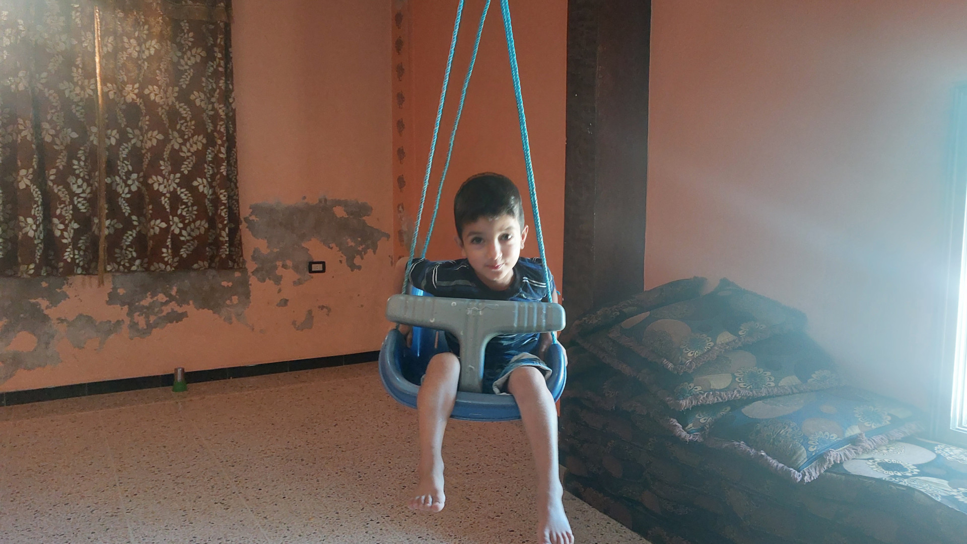 A child suffering from cerebral atrophy