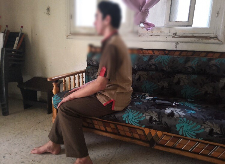 A young man suffers from spinal disc herniation