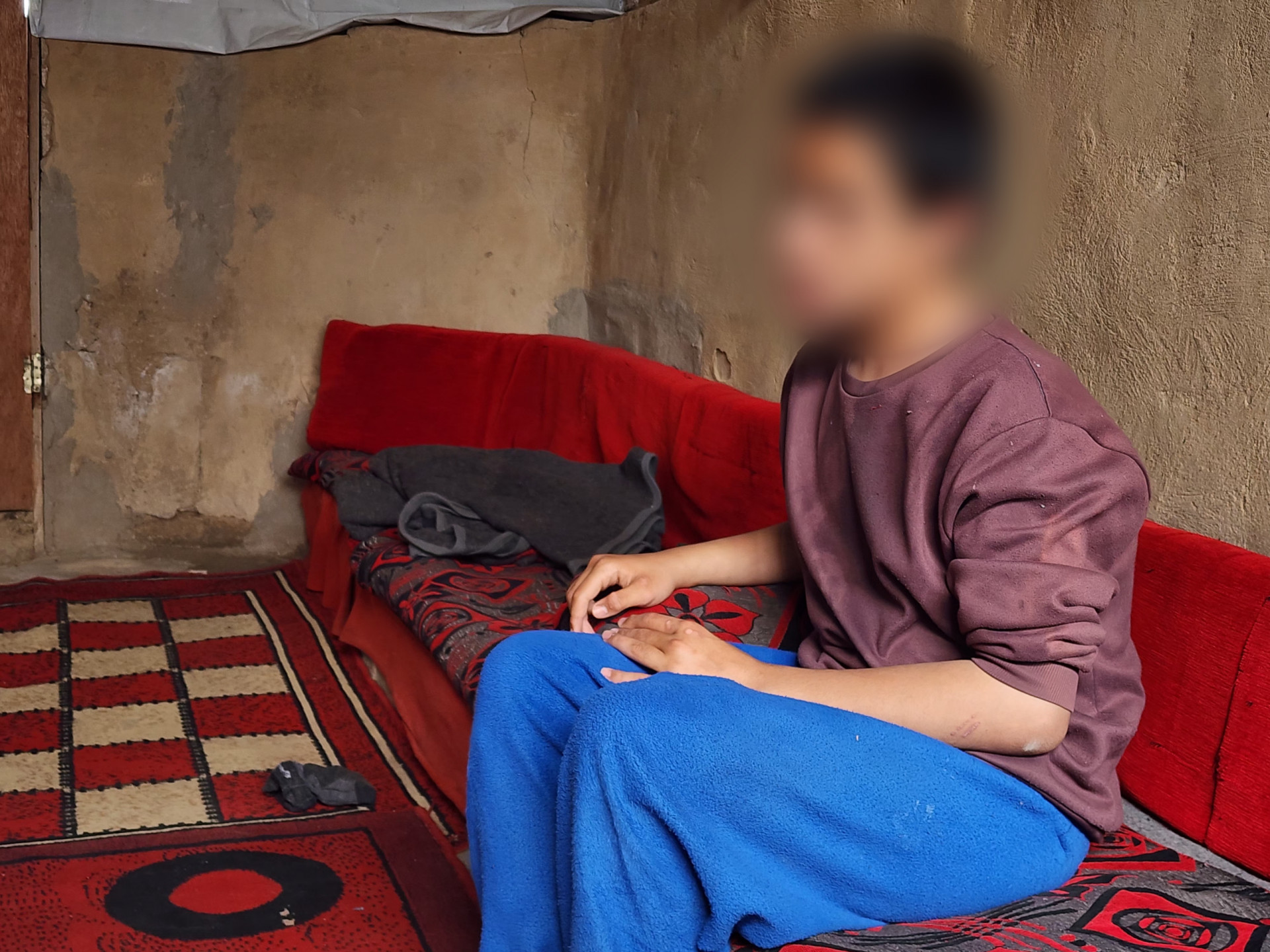 Mohammed is a child who is waiting for your help.