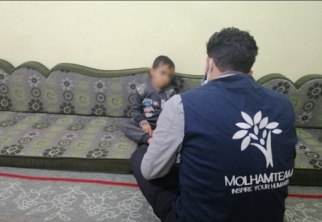 An orphan is with severe burns and needs urgent surgery