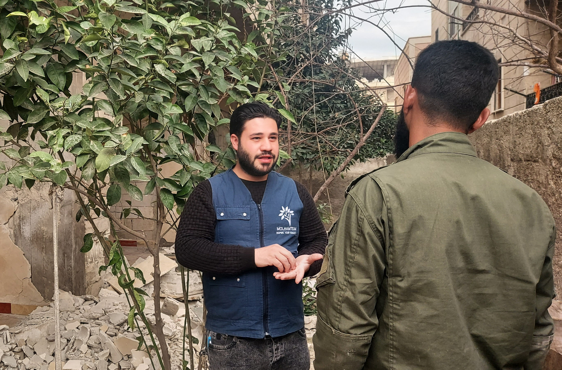 Mohammed has been injured during the earthquake.