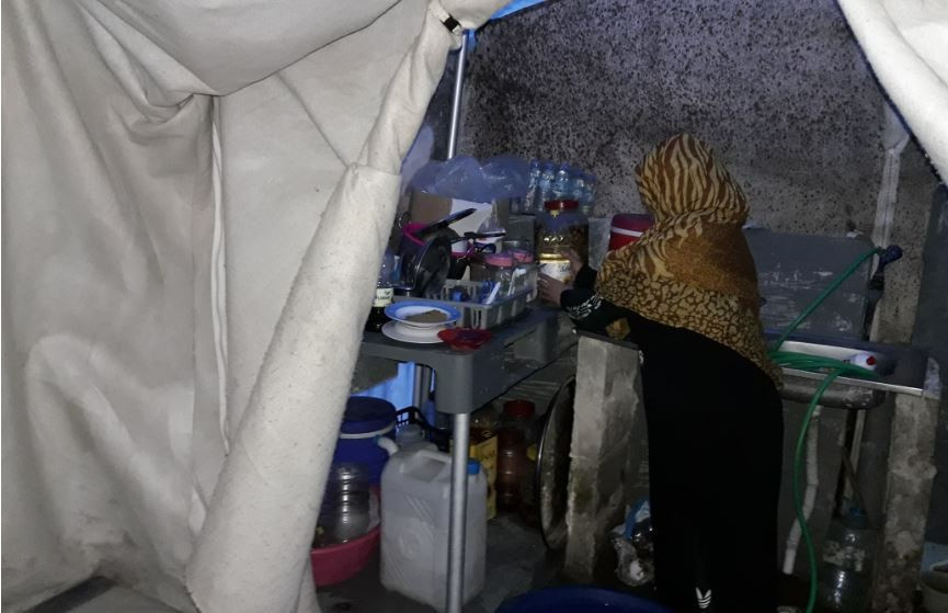 A Family Fled its Home into a Tent