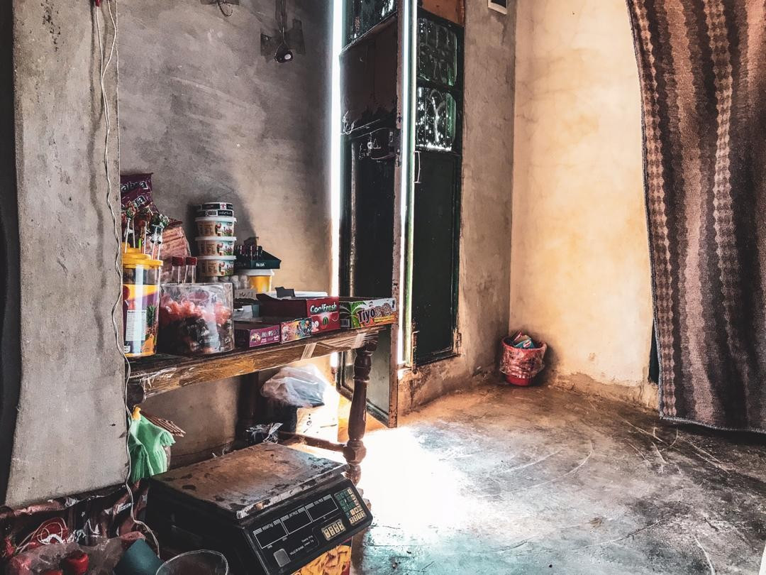 Her children were killed by bombardment, and she sells biscuit to offer the rental fees