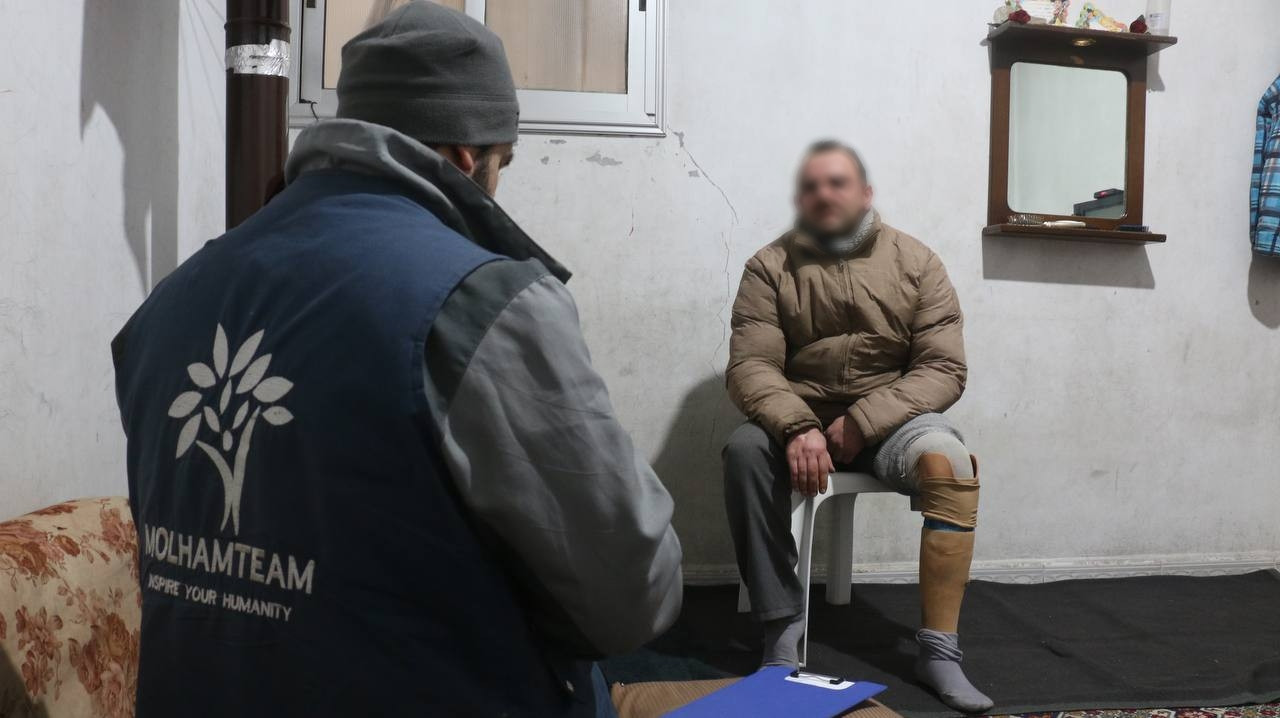 A family suffers from difficult living conditions due to Hussam's injury