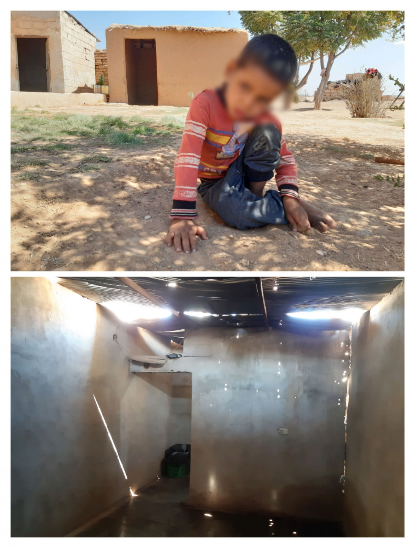 A poor family living in dire poverty