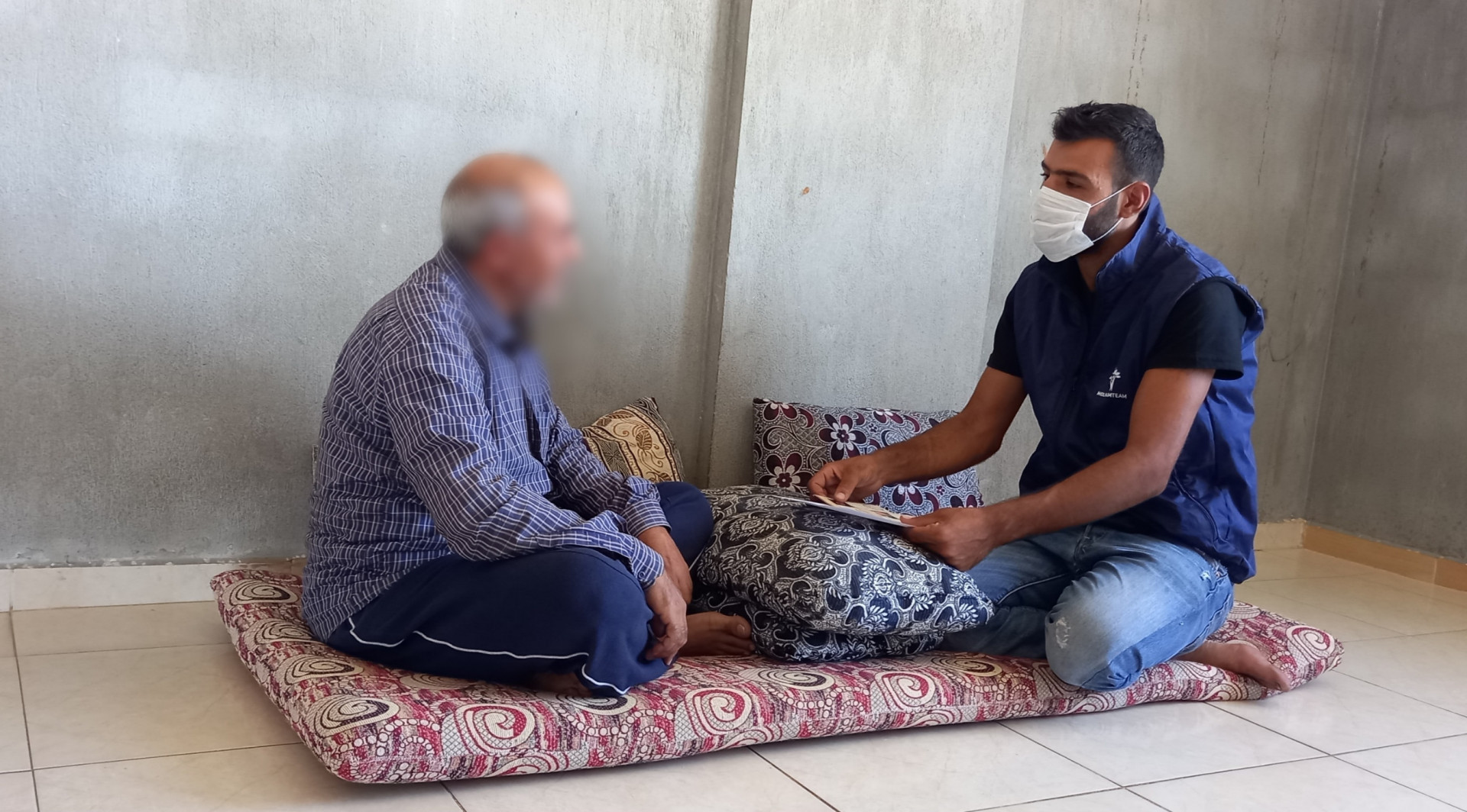 Helpless man and wife need your support