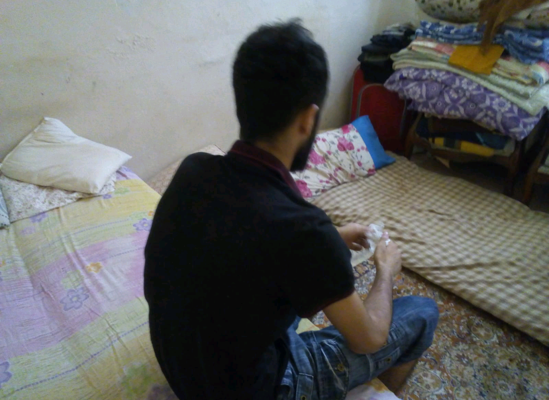 A young man with cancer