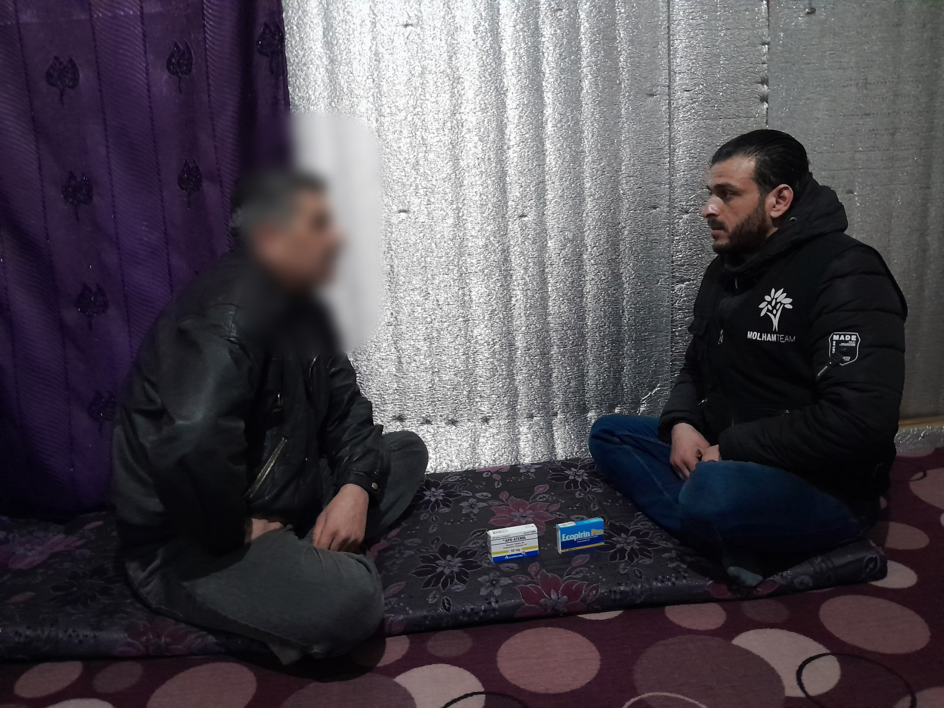 A displaced family with no provider or support.
