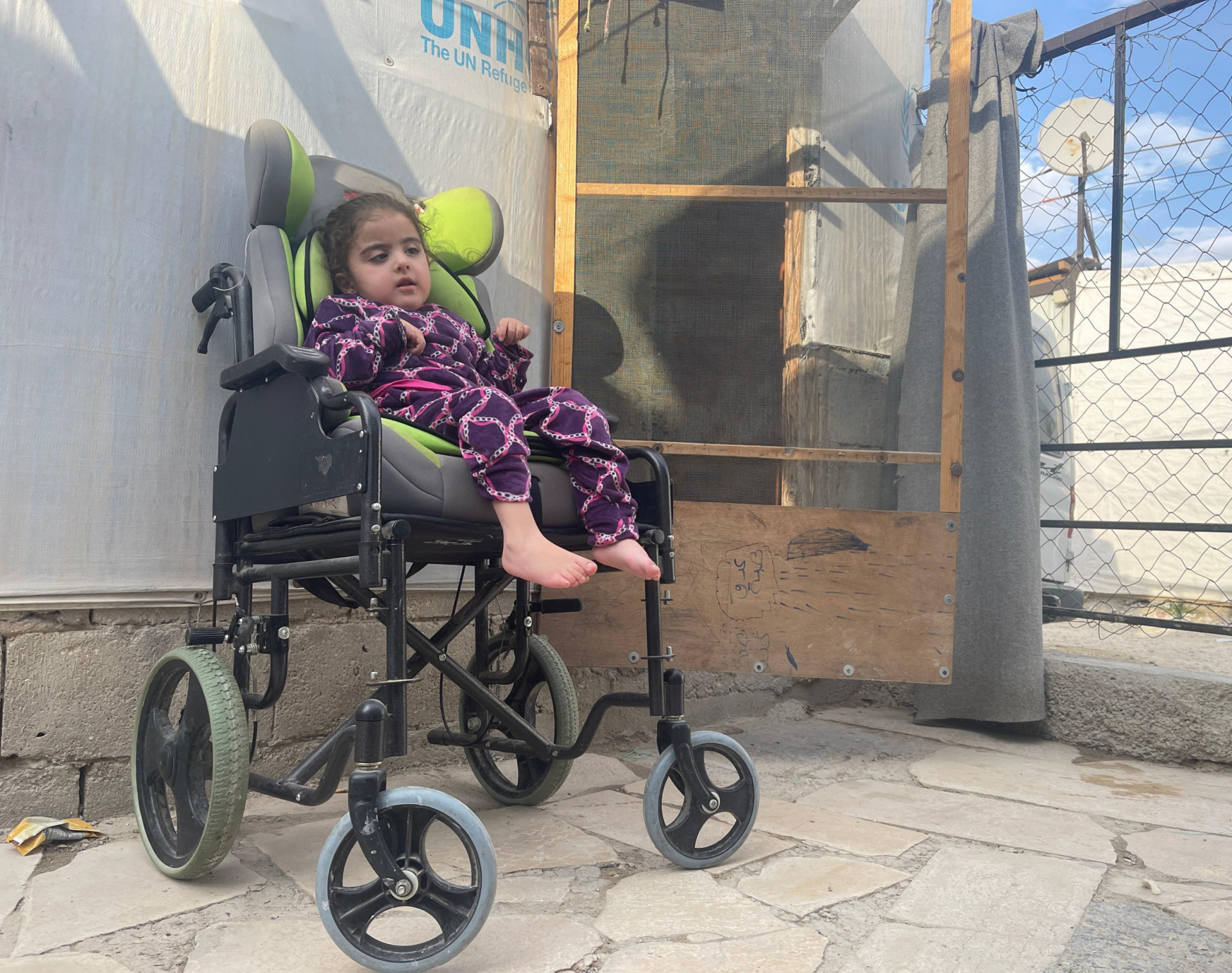 A poor family needs the necessities of life in a small tent
