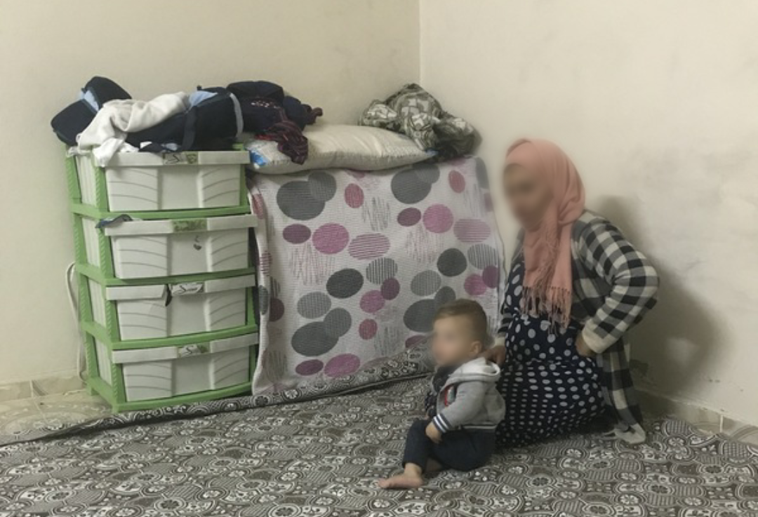 A mother living with her child in Turkey
