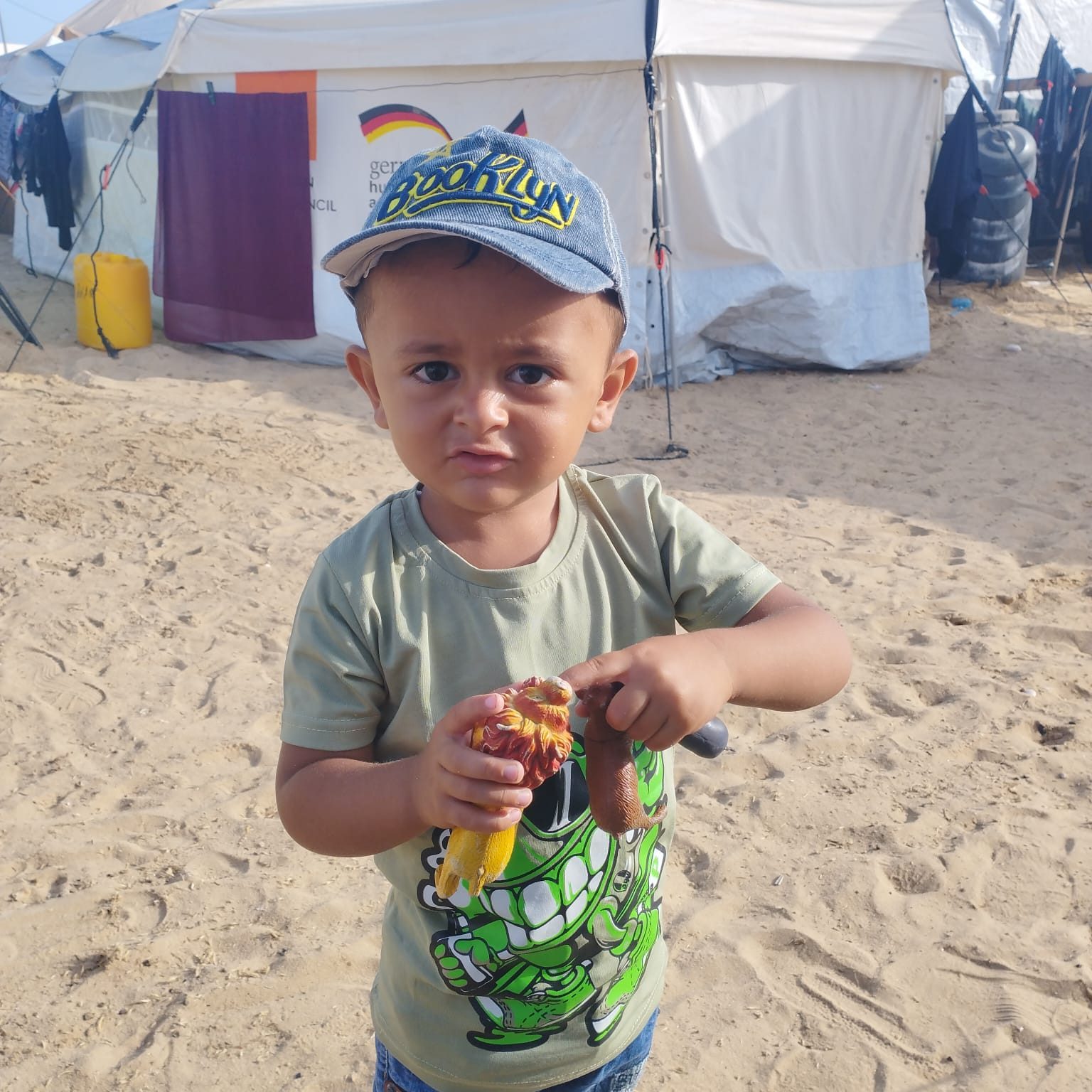 Suhail is an orphaned child from Gaza.