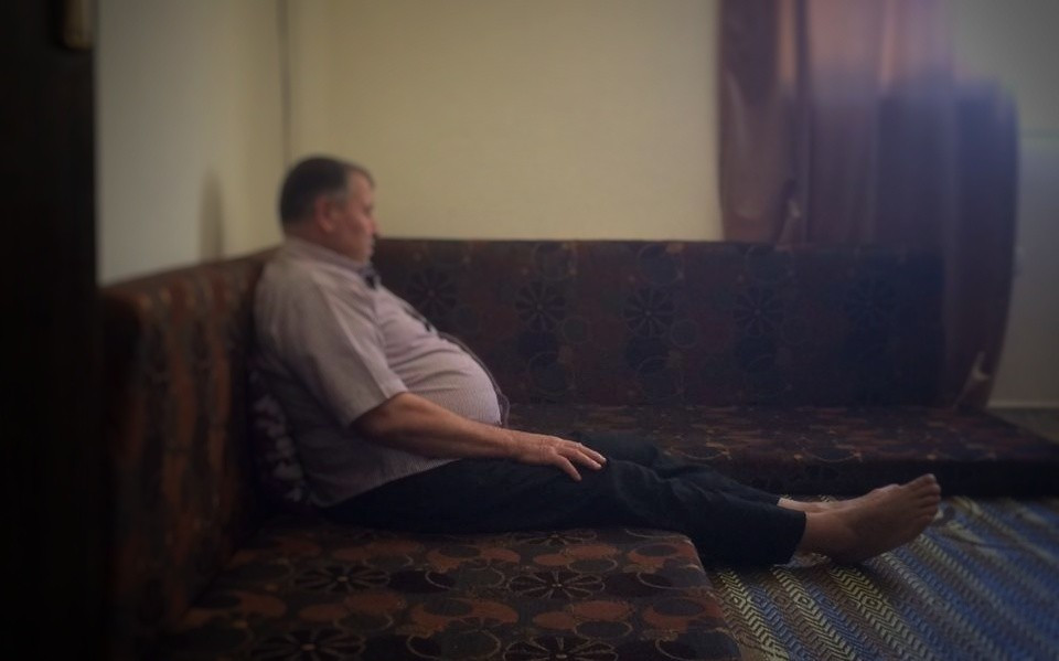 A man with severe feet pains