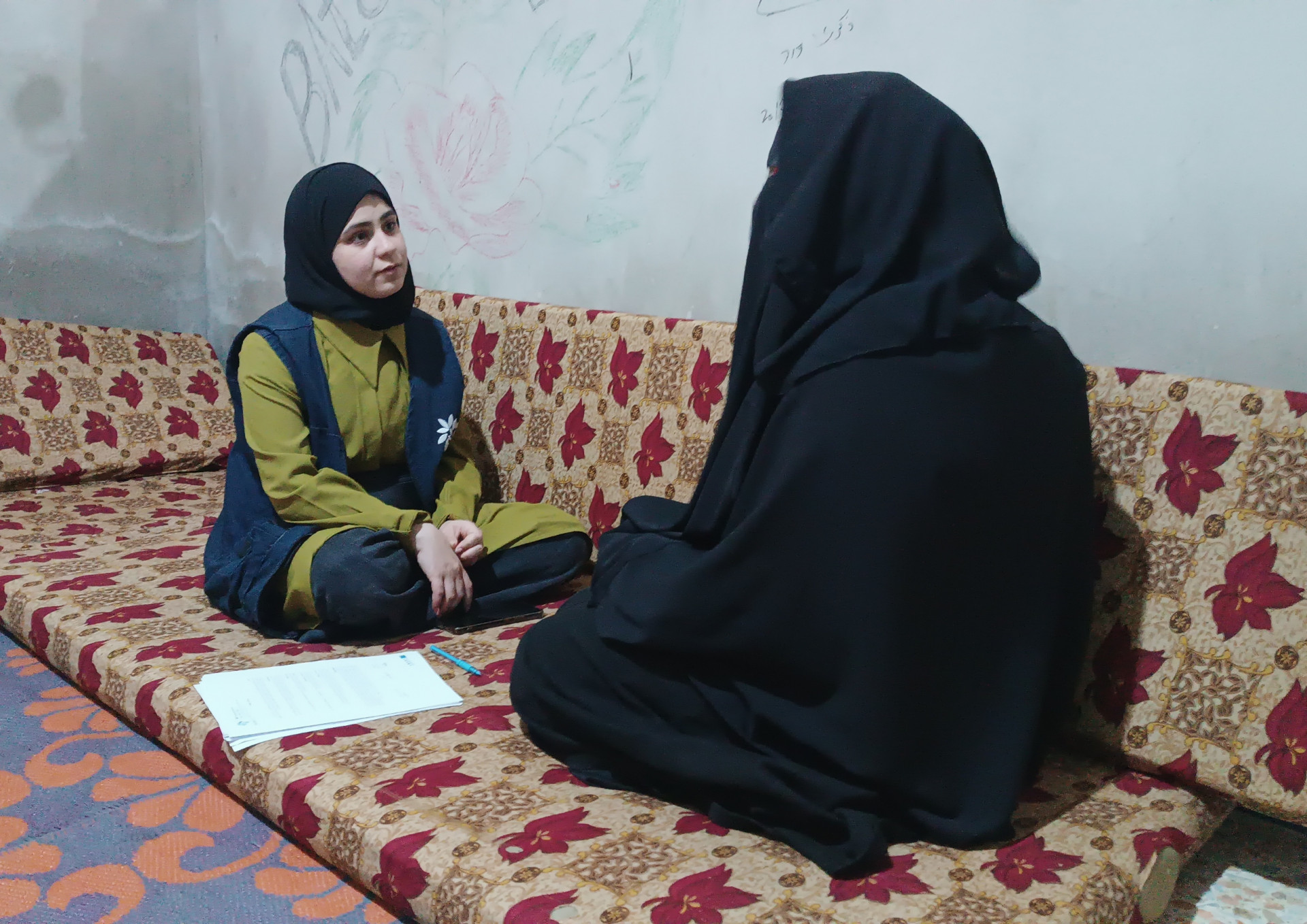 She returned to caring for her children after being left alone.