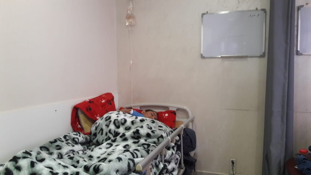 A young man had a fracture in his left hand