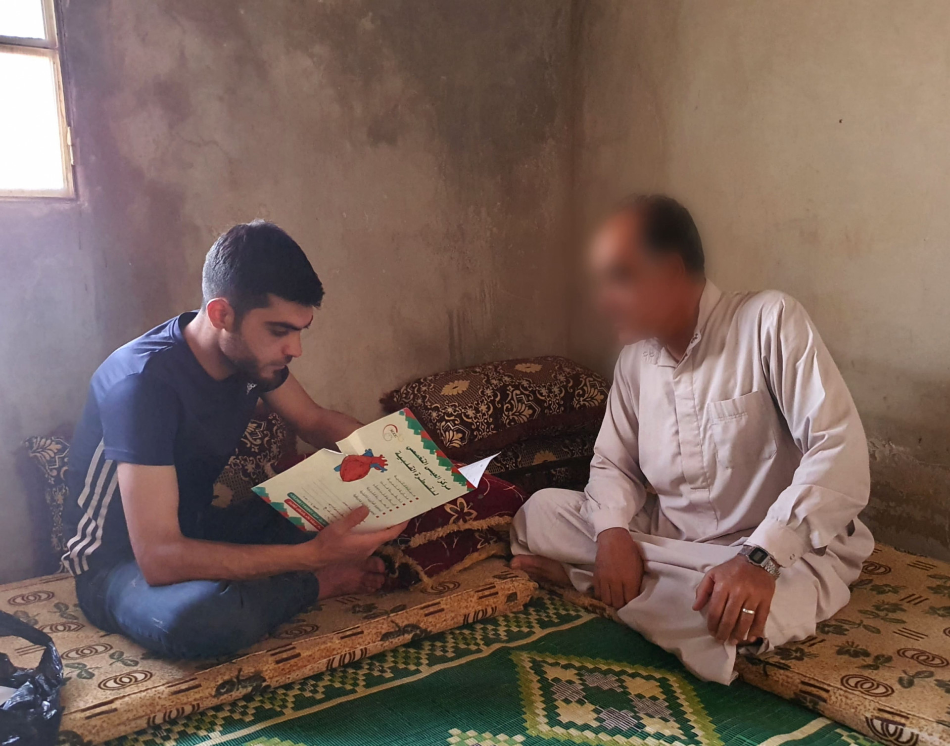 Ahmed suffers from an arterial stenosis and needs an operation. he is unable to pay the costs!