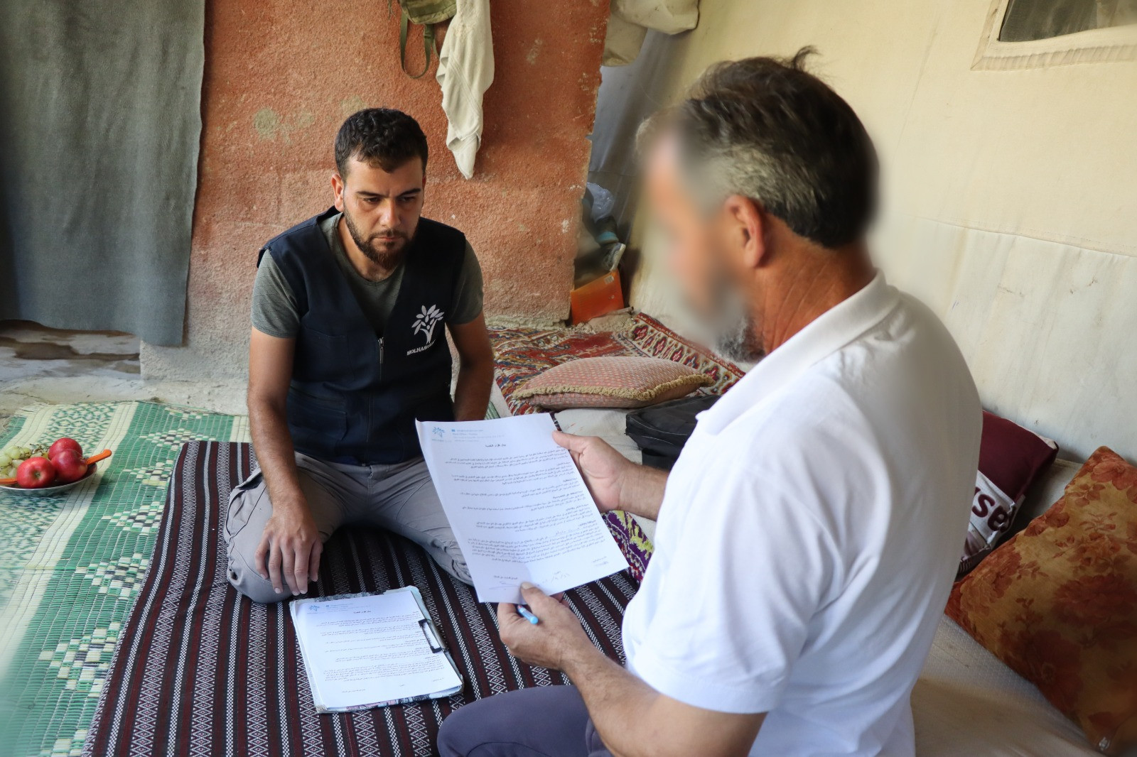 Hussein has angina and needs a cardiac catheterization