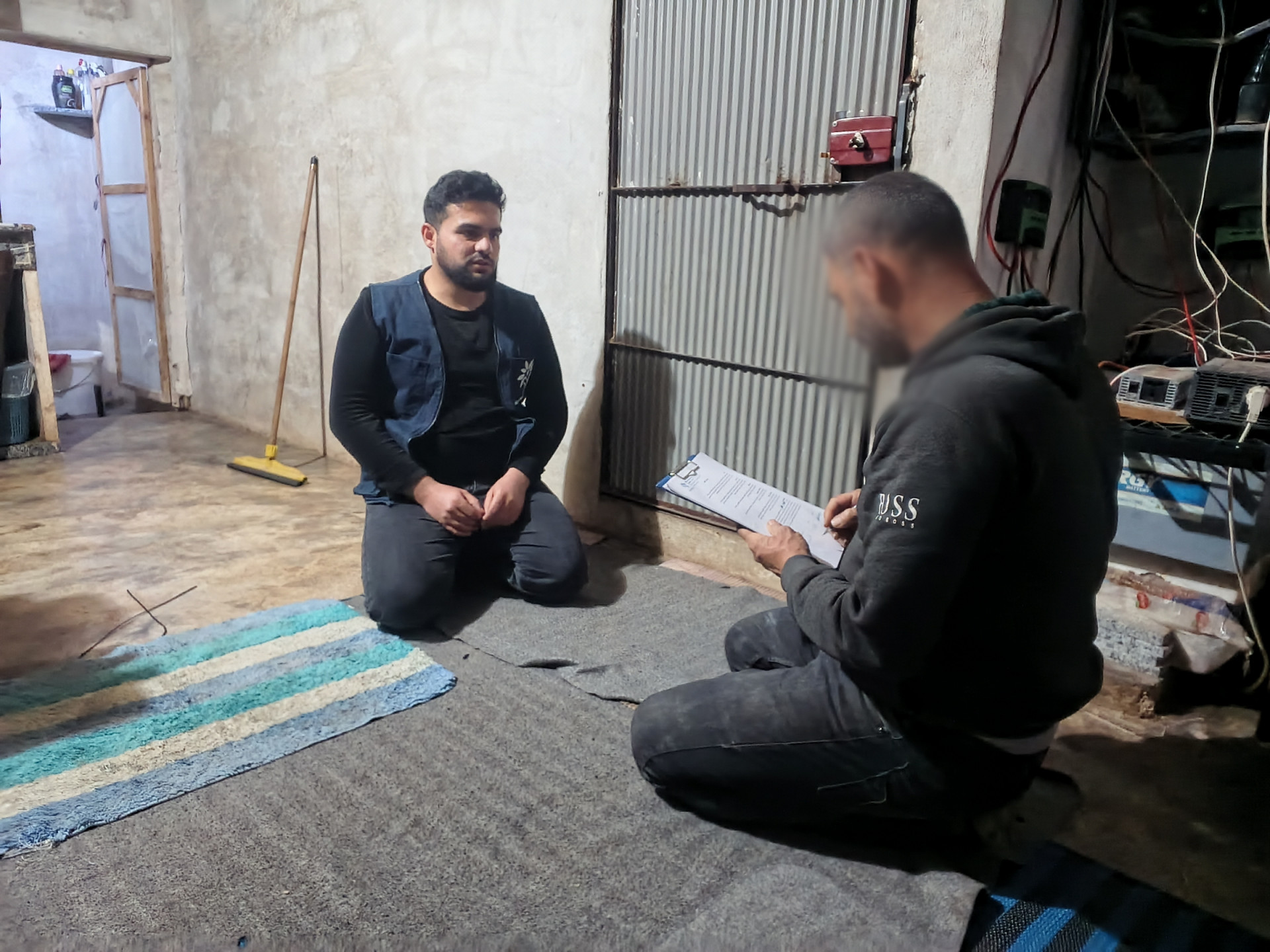 Qassem and his family were displaced sue to the earthquake
