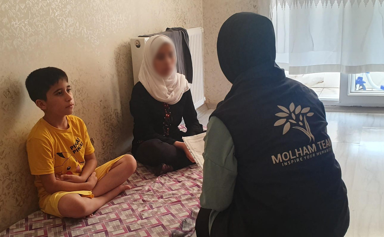 Nahed and her tow orphaned children need your support