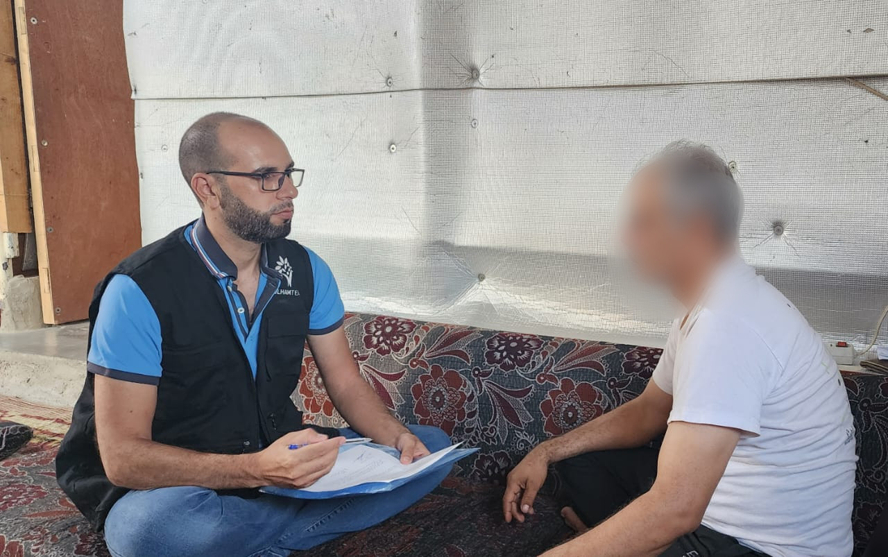 His hernia caused by work has left him unable to continue working.