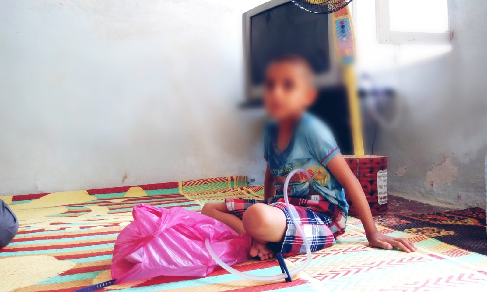 a kid with many diseases