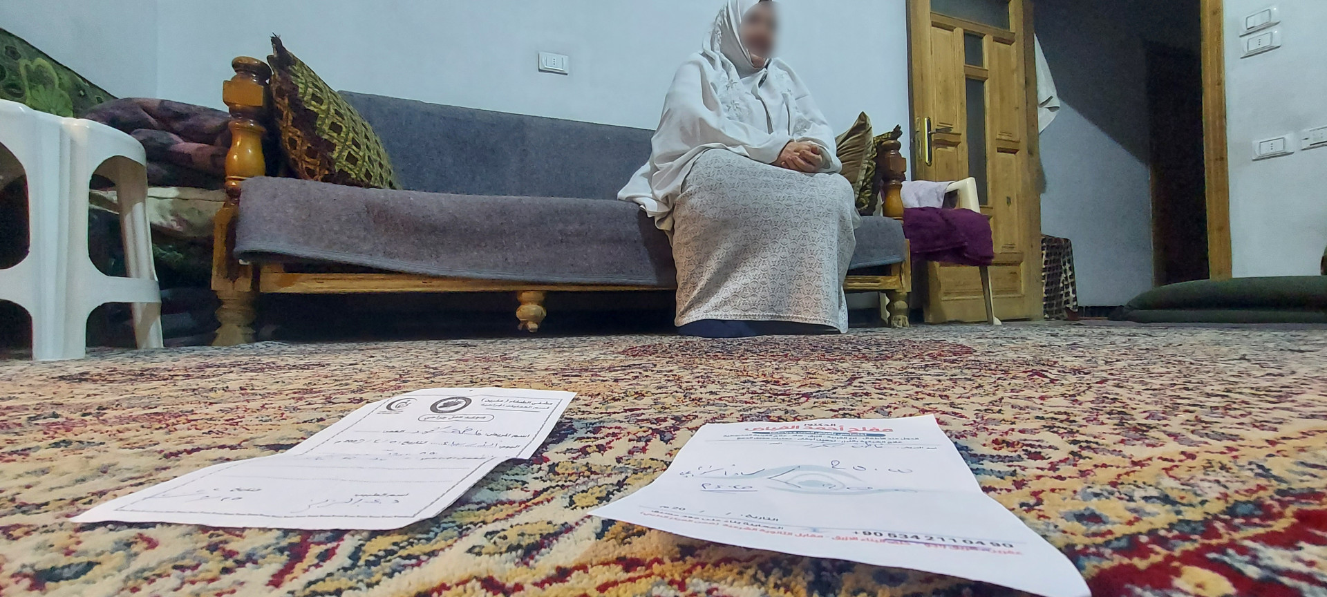 Fatima is unable to move because of her illness.