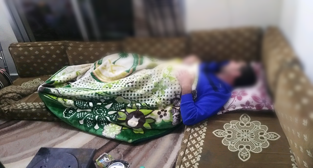 A man who can't stand up or walk