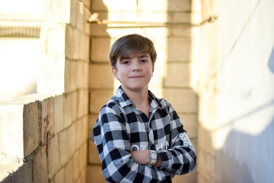 Zakaria , an orphan kid from Idlib