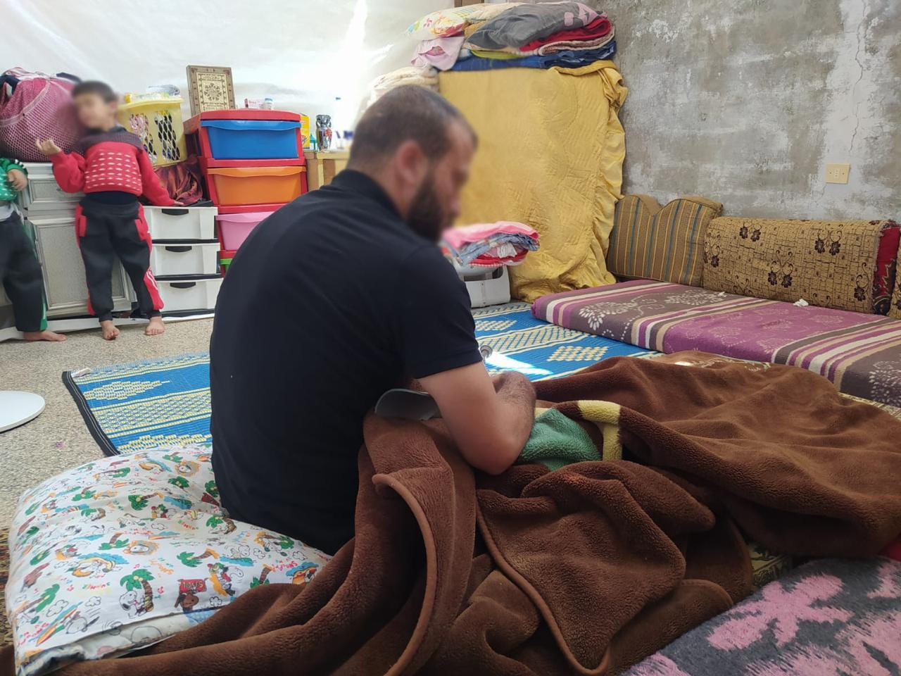 Saleh and his family at risk of being fired from the tent!