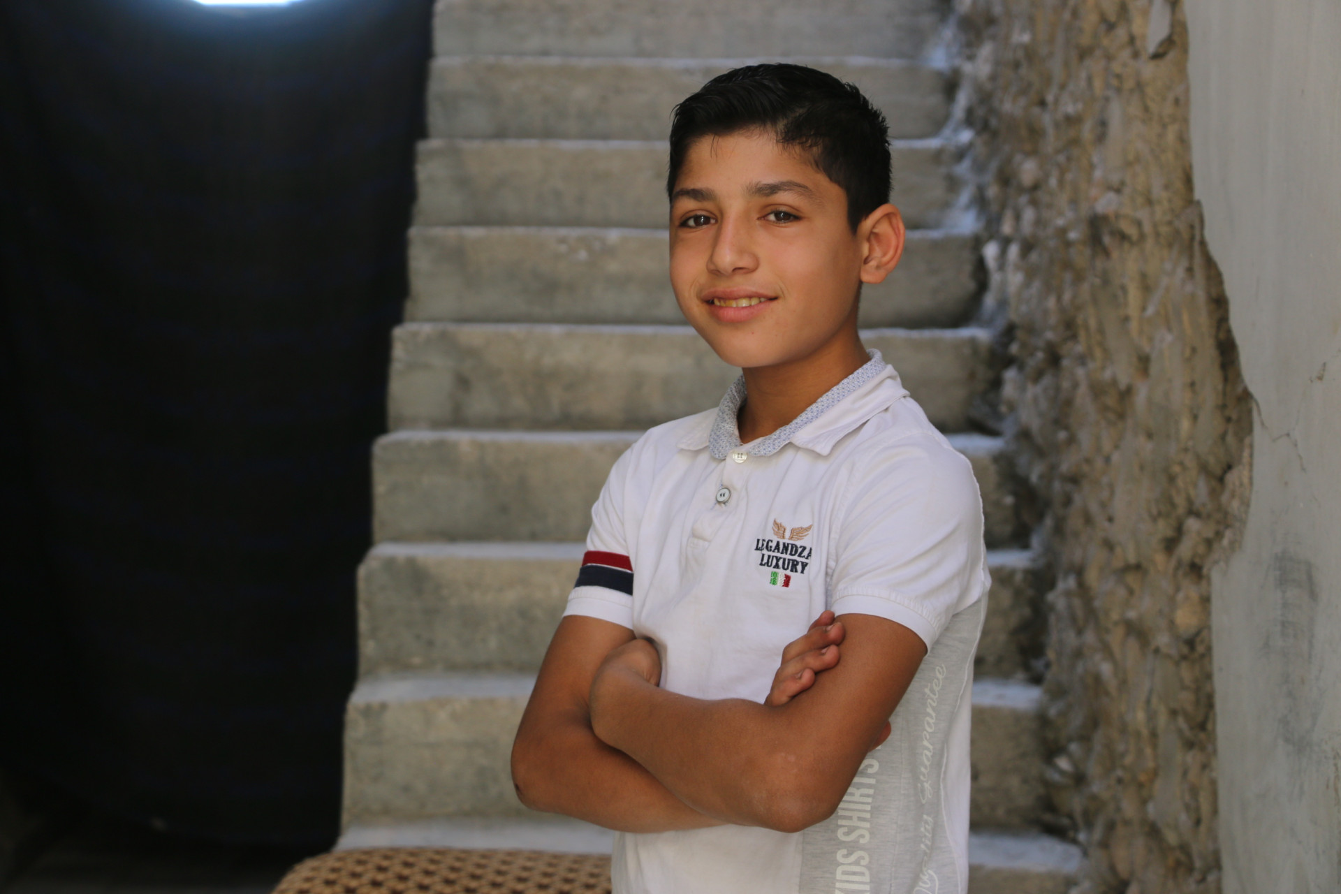 Hazzaa is an orphan child from Aleppo countryside
