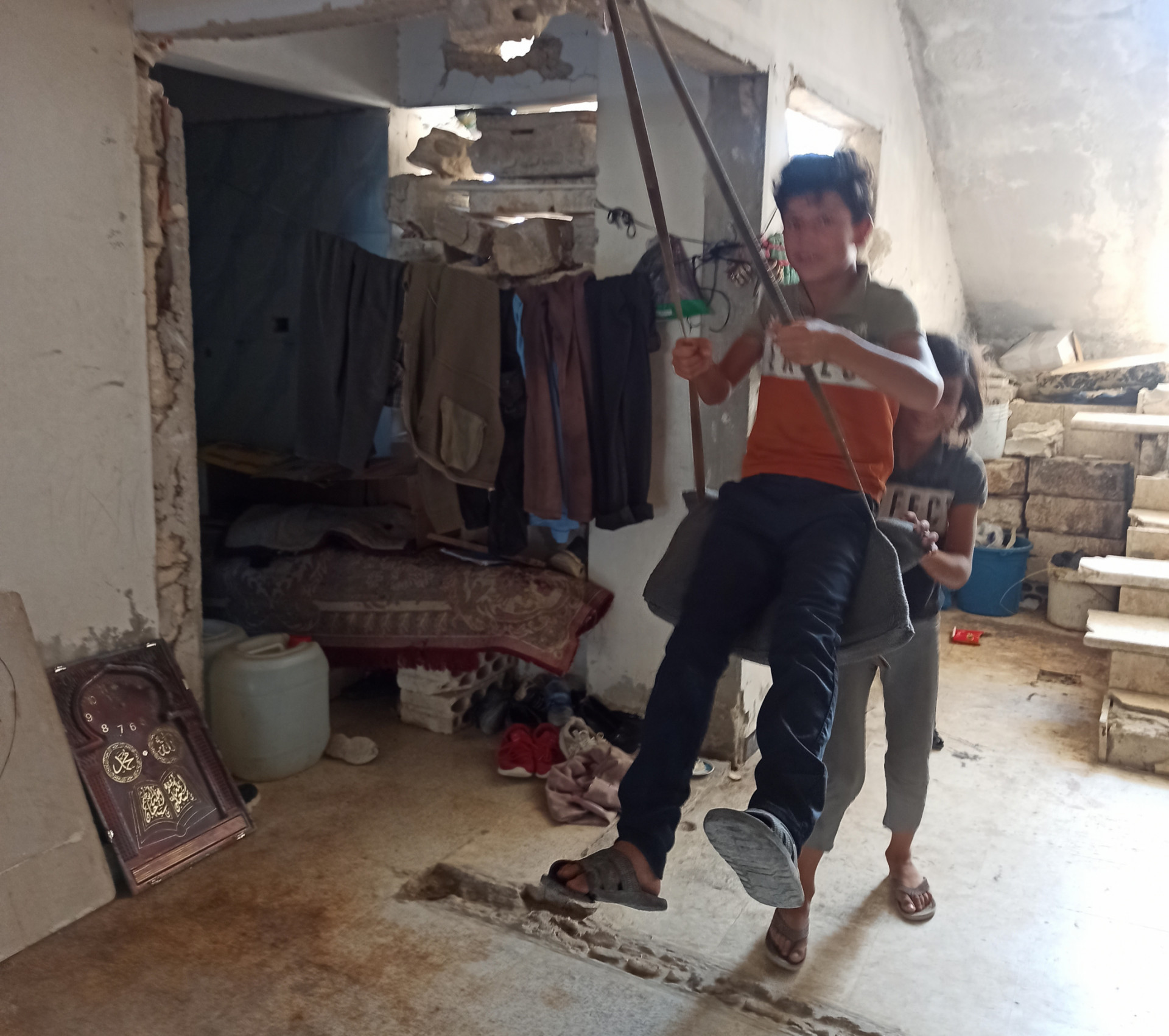 Home inhabited by hunger and pain!