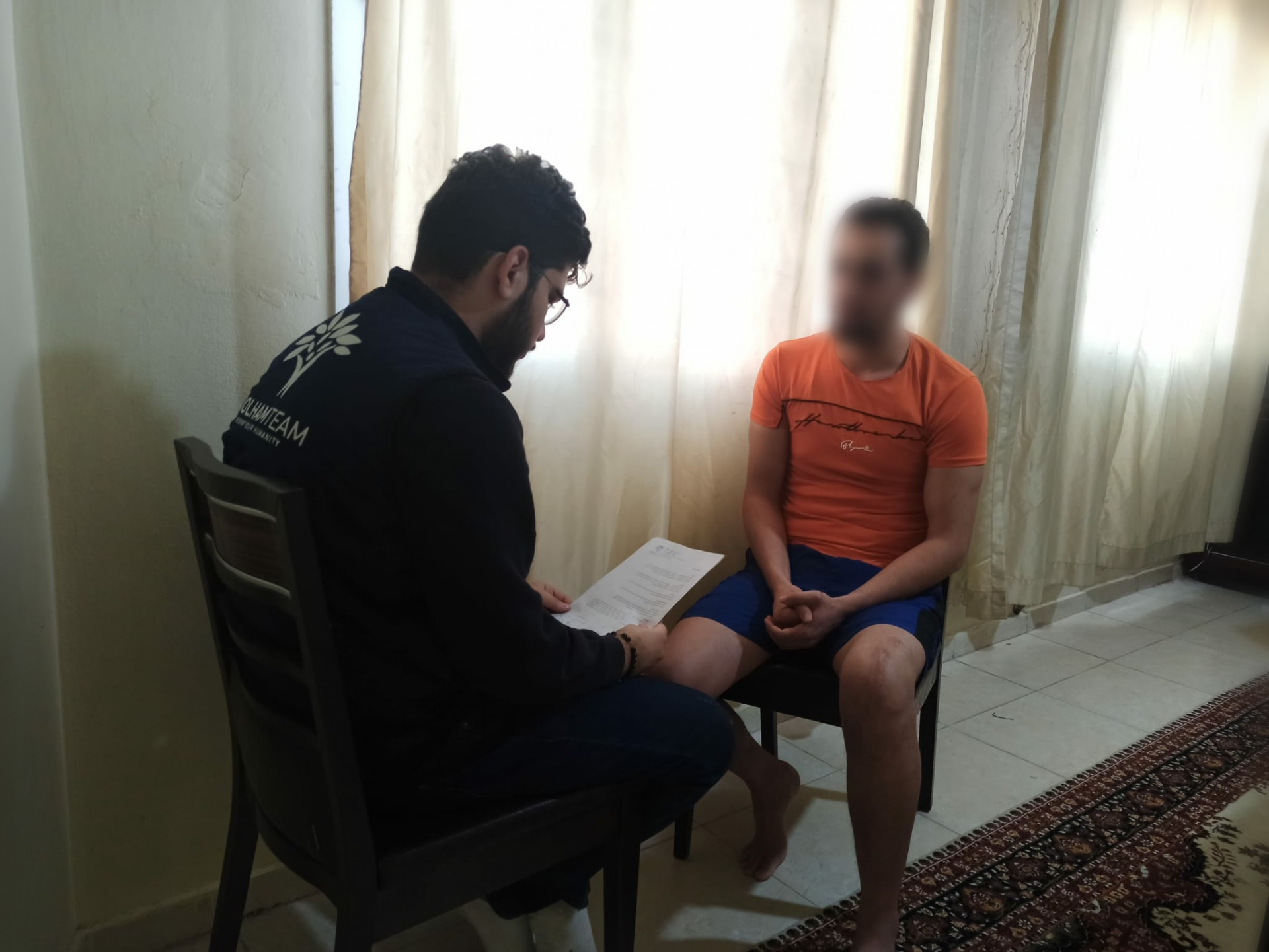 A young man needs your help as he has leg injury and cannot work
