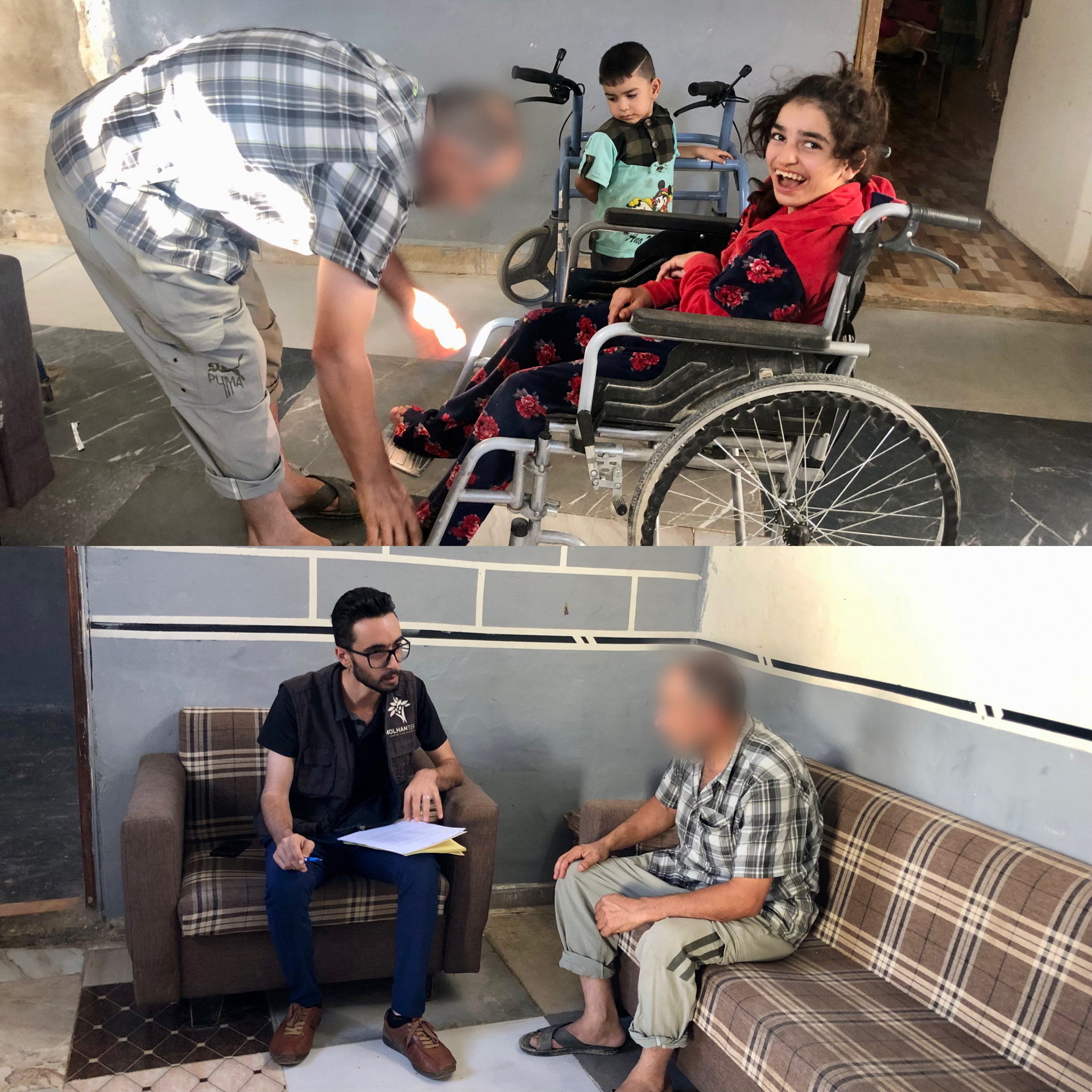 Faisal lives with his family in very harsh conditions.