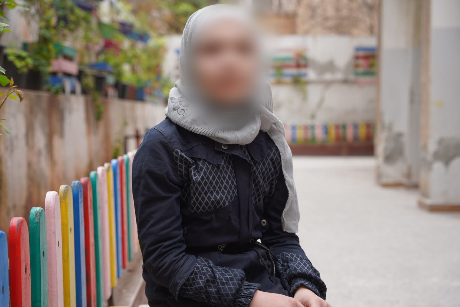 The beautiful Fatima was orphaned by the earthquake.