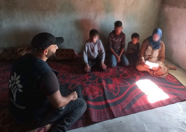 The family lives in a small tent and in challenging circumstances!
