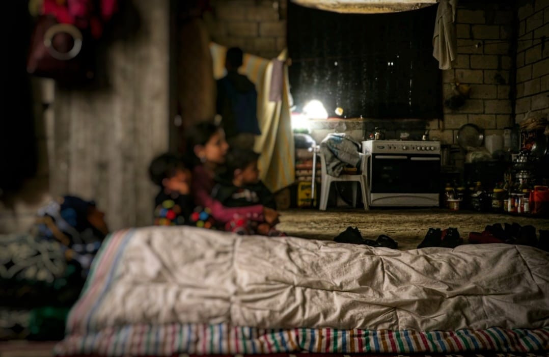 A family lives in an unfinished house