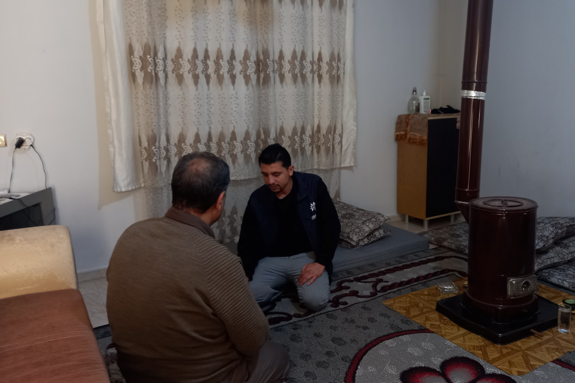 After the disaster, Muhammed lives very hard living conditions