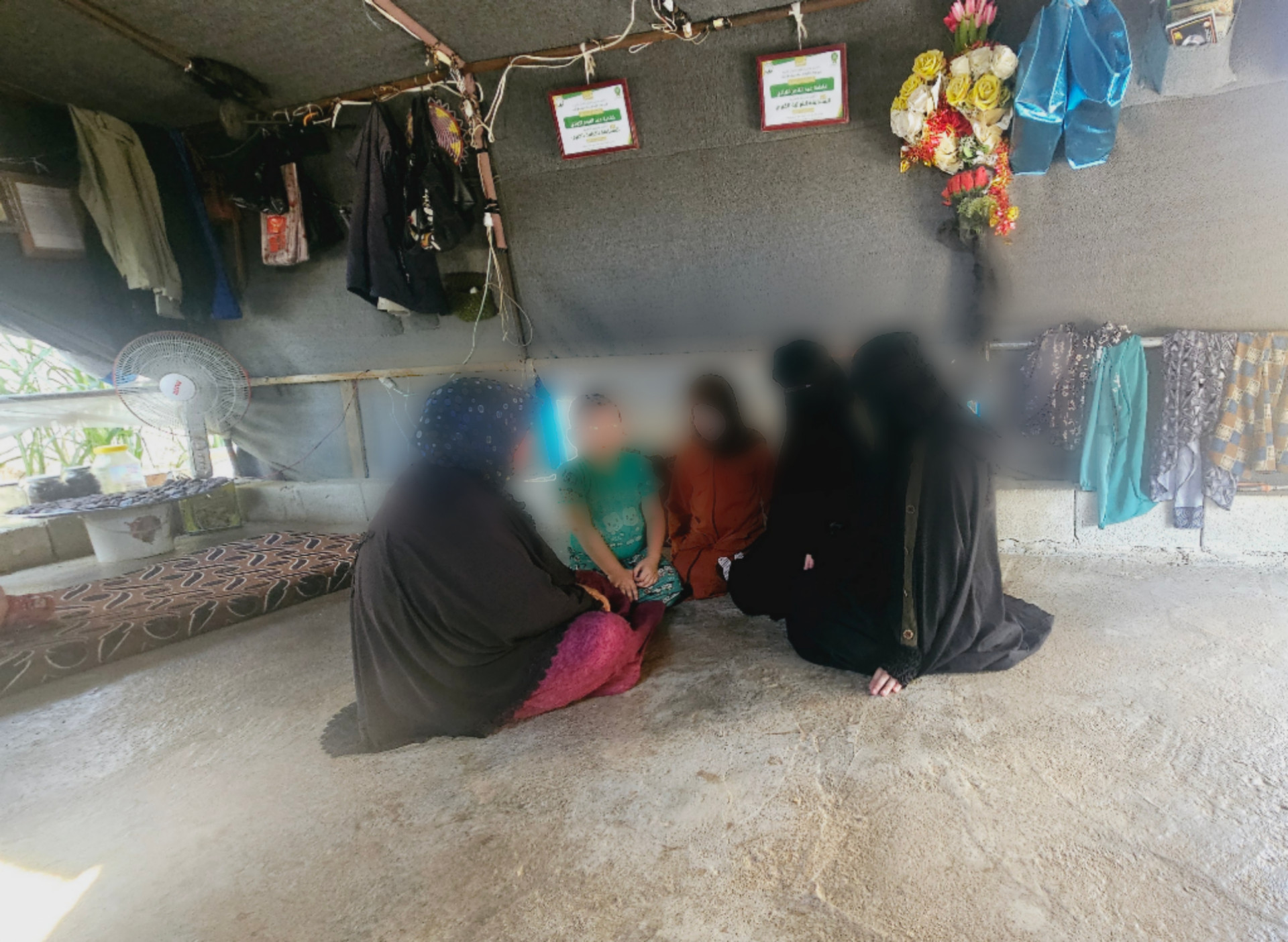 Inside a canvas tent, three blind but Quran-wise children live!