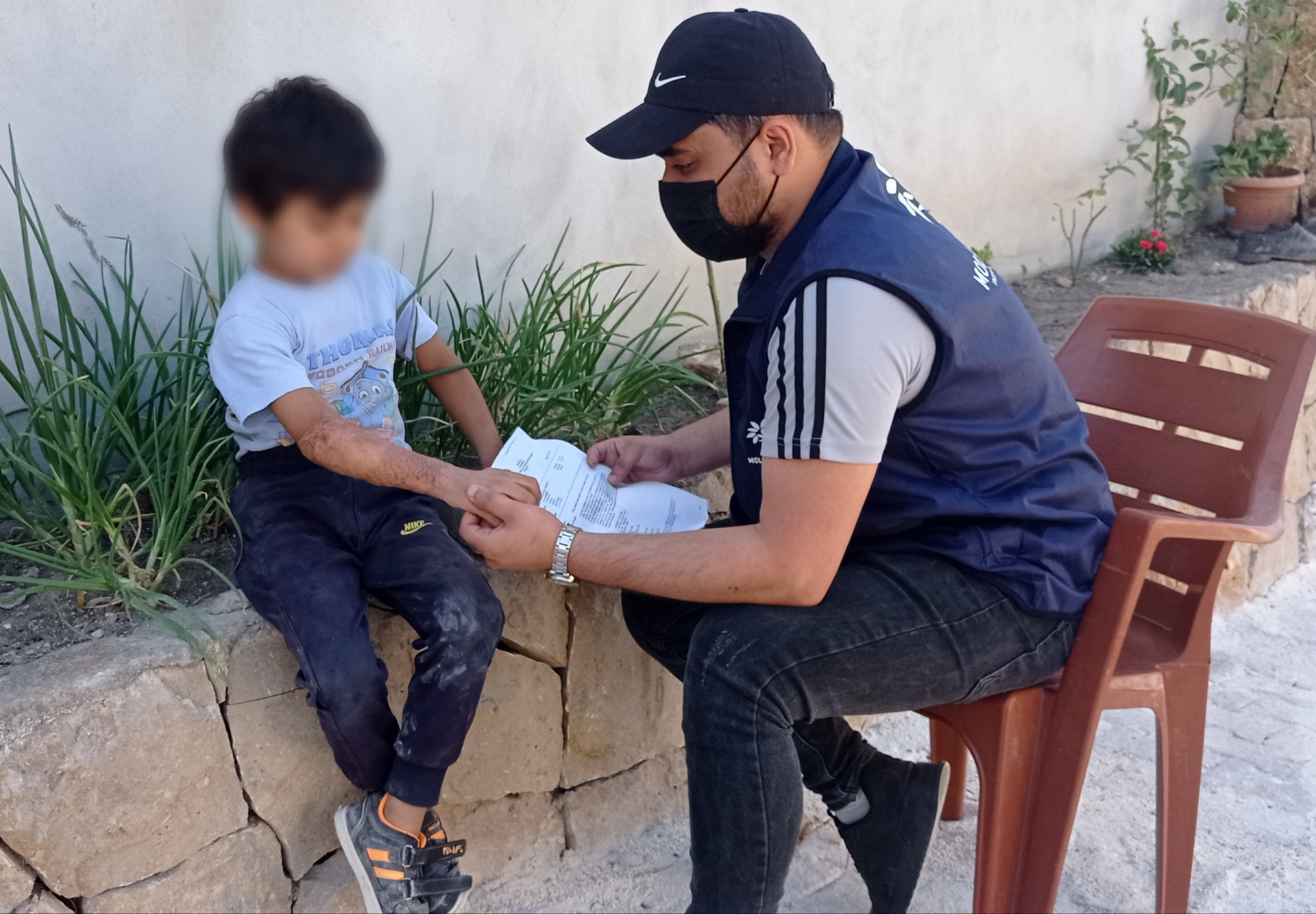 A child with third-degree burns needs your help.