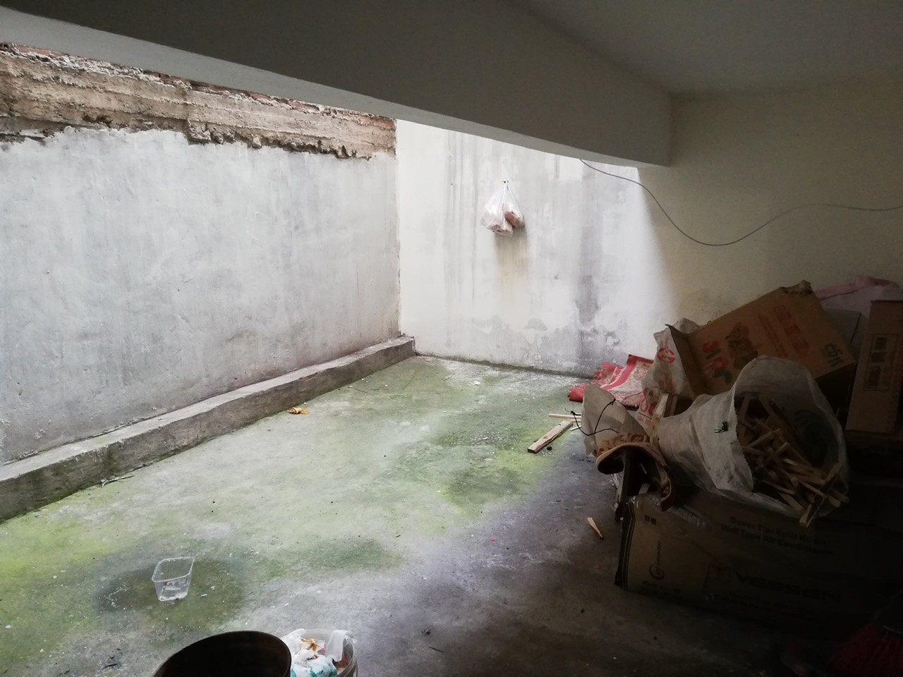 A pregnant widow lives in a basement