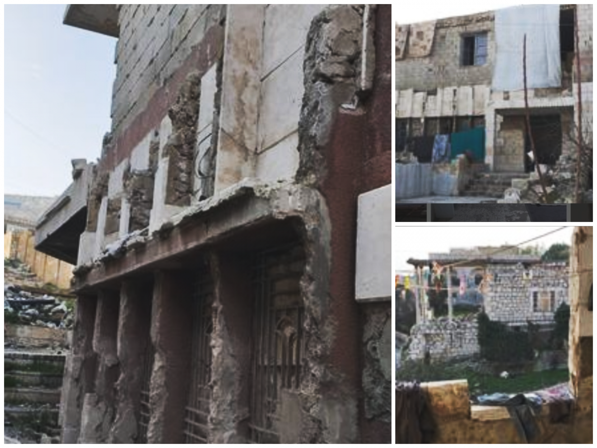 displaced family lives in a house deprived from life essentials