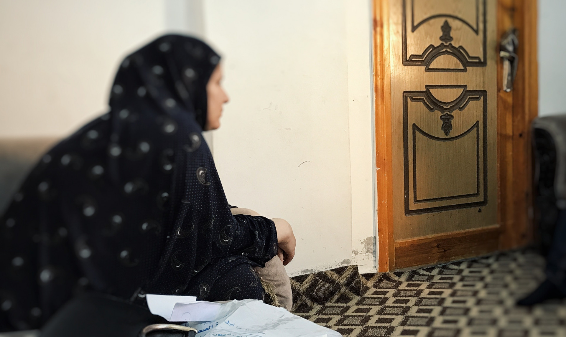 A woman with severe pains