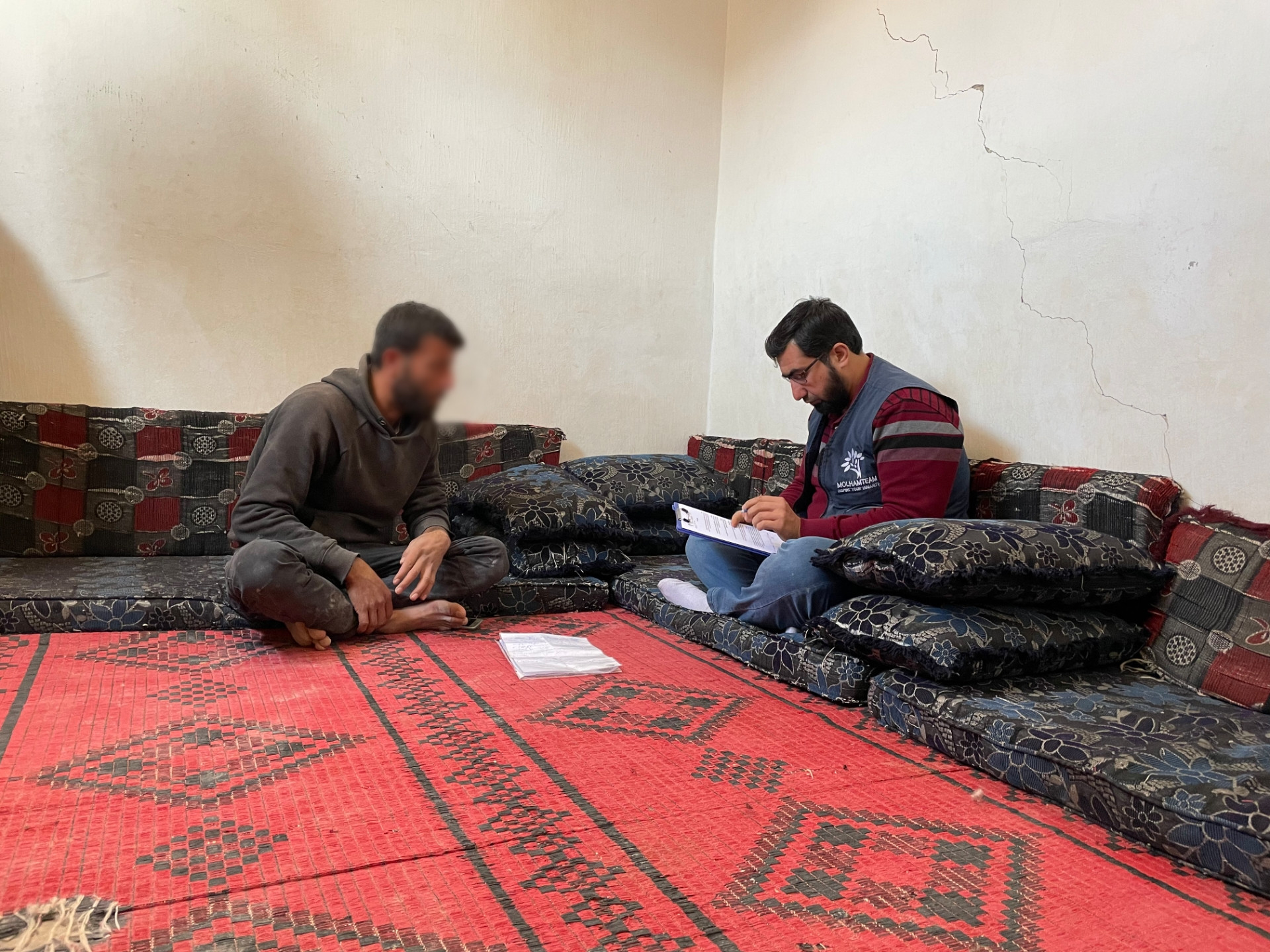 A displaced person needs your help
