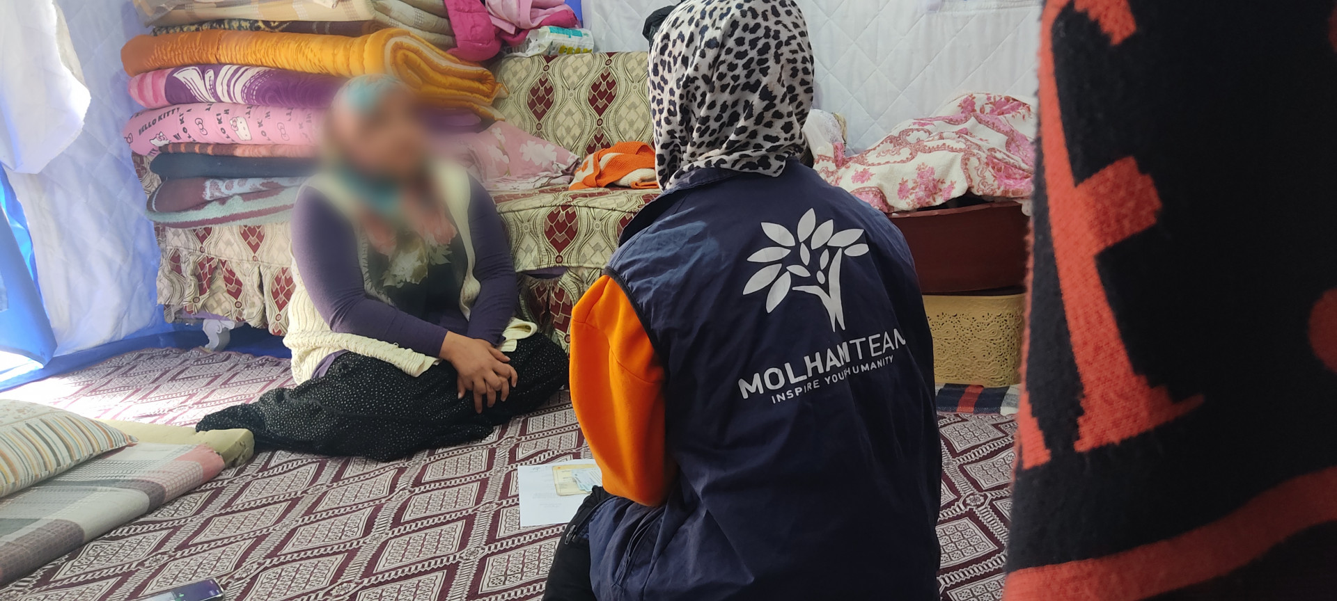Her husband is handicapped, her child is ill with tuberculosis, and she has asthma, and their house is destroyed and they desperately need your help.