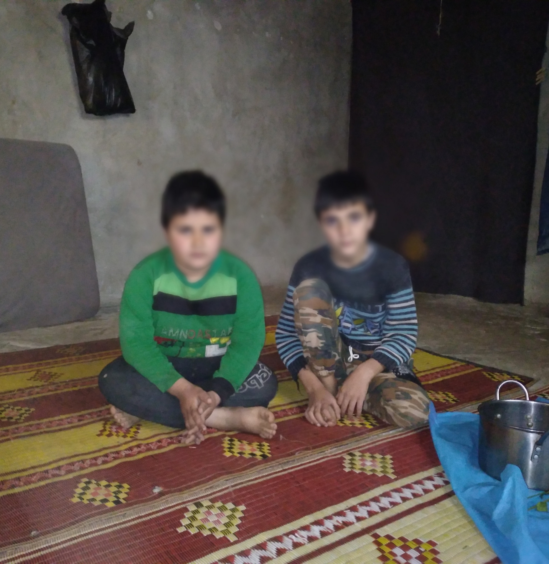 Mohammad and his family live in a poor- condition house
