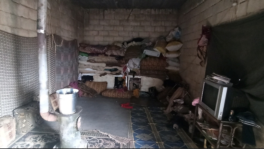 A family living tragic situation in a house that lacks basic life needs.